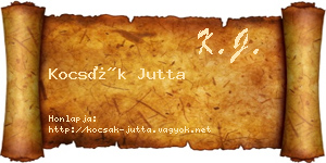 Kocsák Jutta névjegykártya